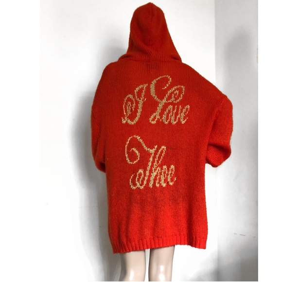 Wildfox Sweaters - WILDFOX Red Christmas Oversized Hooded Cardigan XS